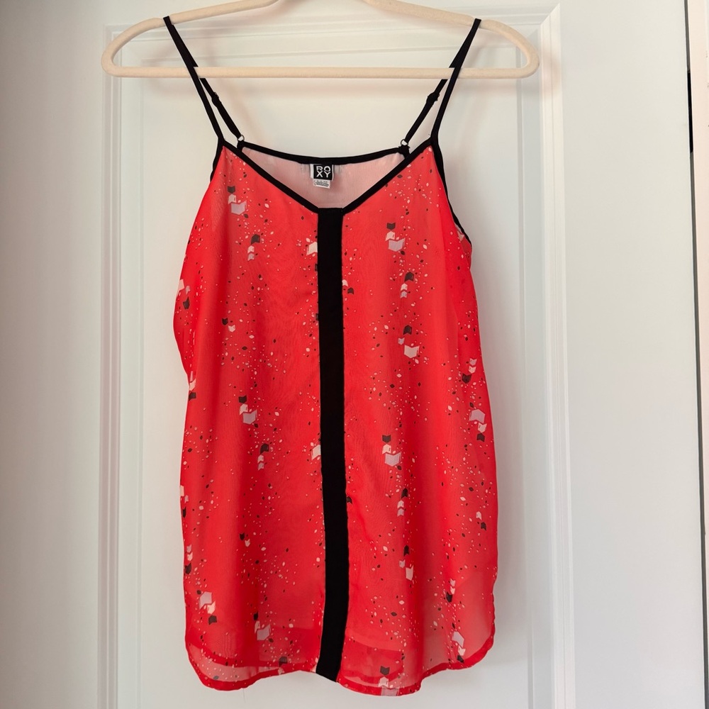 Roxy Red and Black Camisole Top